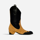 Deniz Boots Black Soft & Safari Suede Side