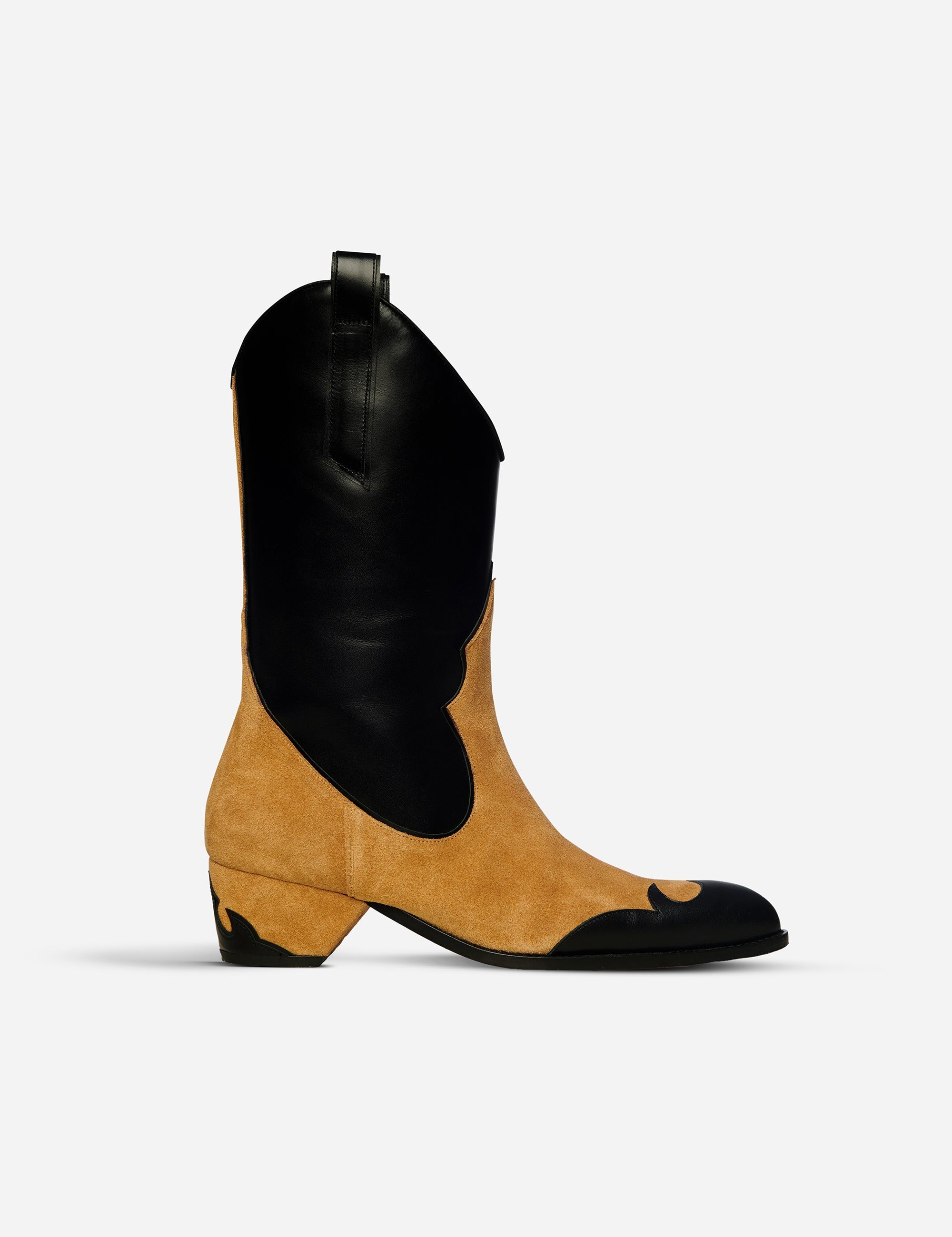 Deniz Boots Black Soft & Safari Suede Side