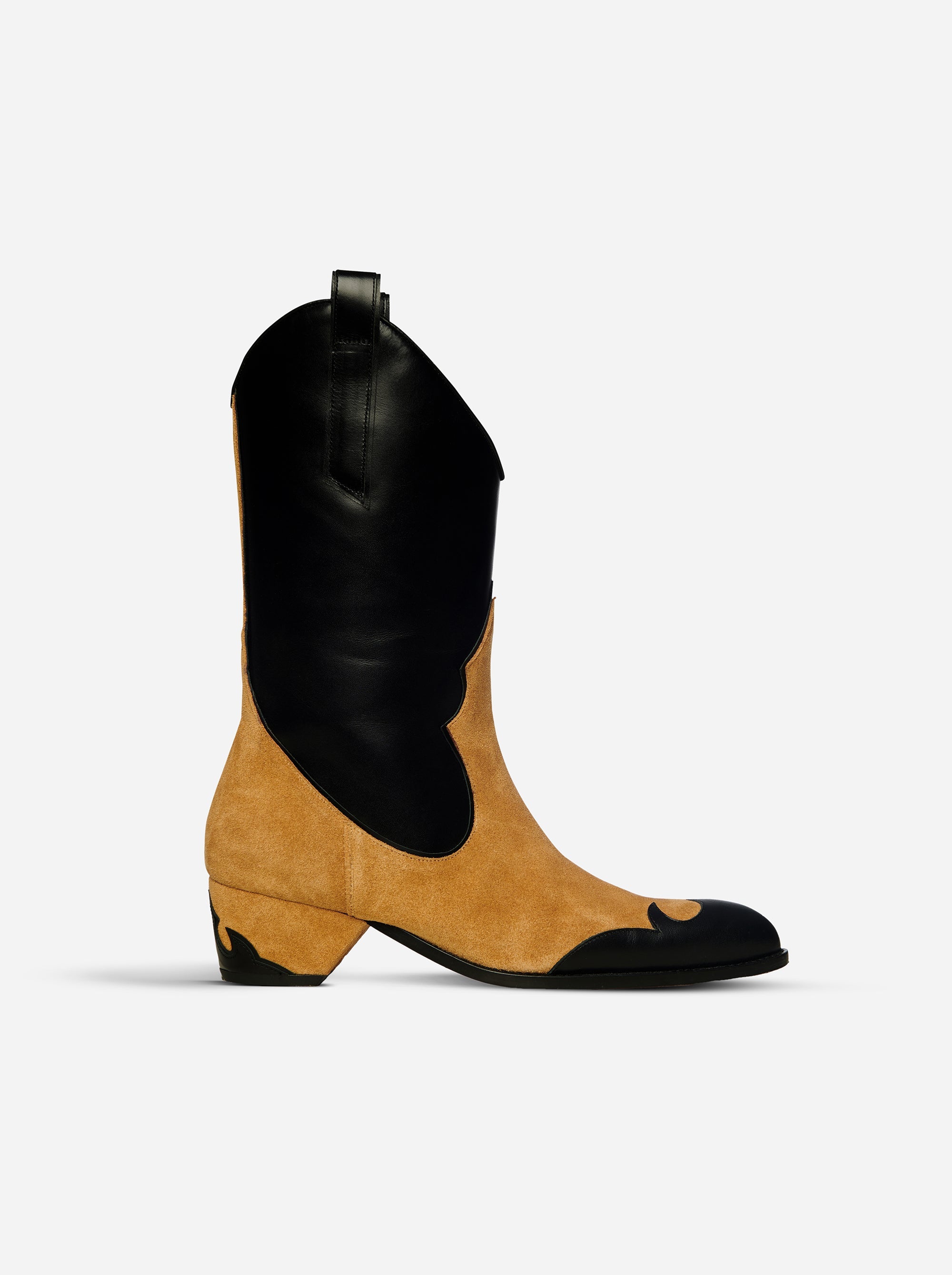 Deniz Boots Black Soft & Safari Suede Side