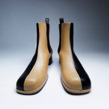 Chelsea Boots Black & Cream & Cognac Soft