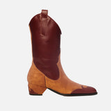 Deniz Boots Reddish Brown Soft & Chestnut Suede Side