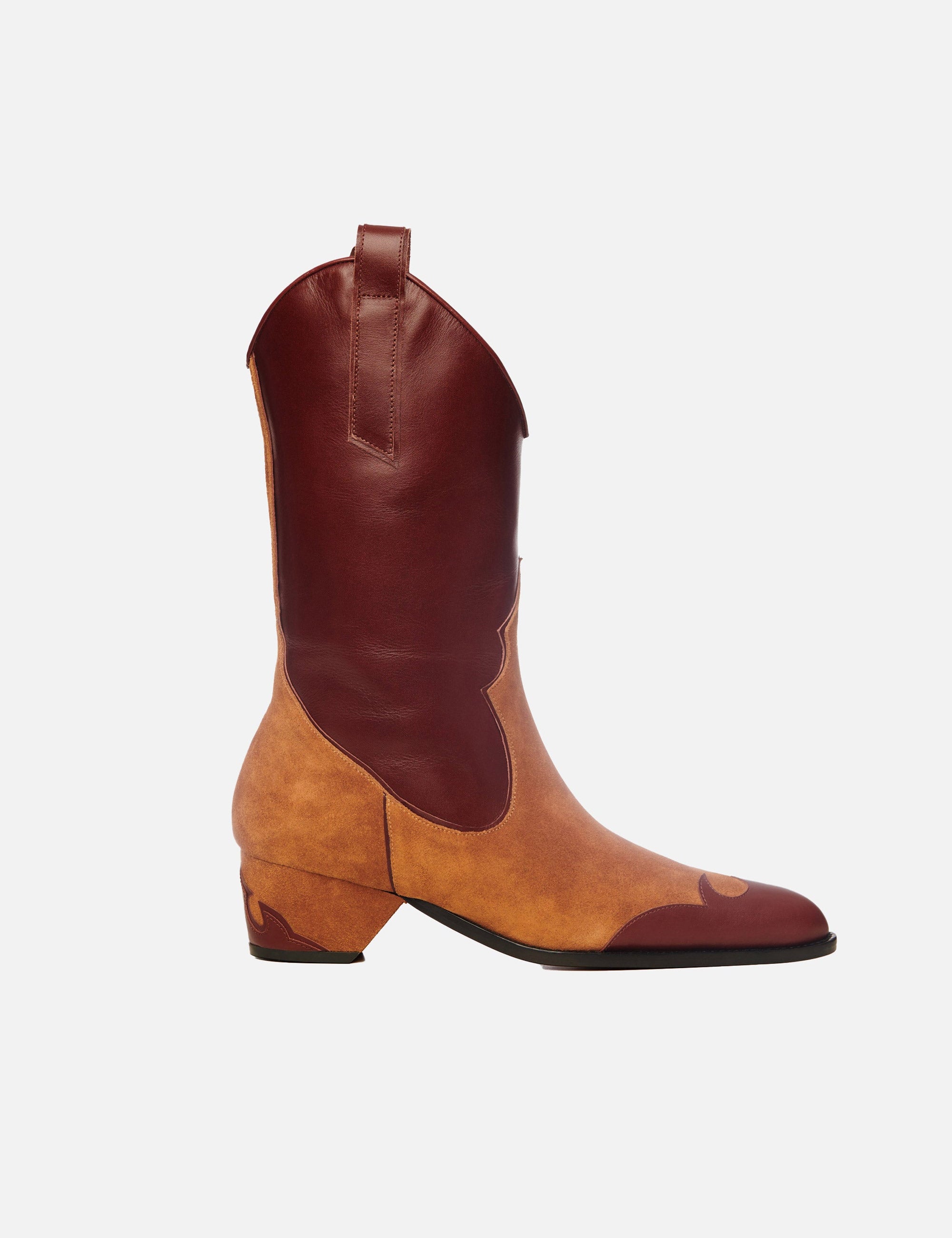 Deniz Boots Reddish Brown Soft & Chestnut Suede Side