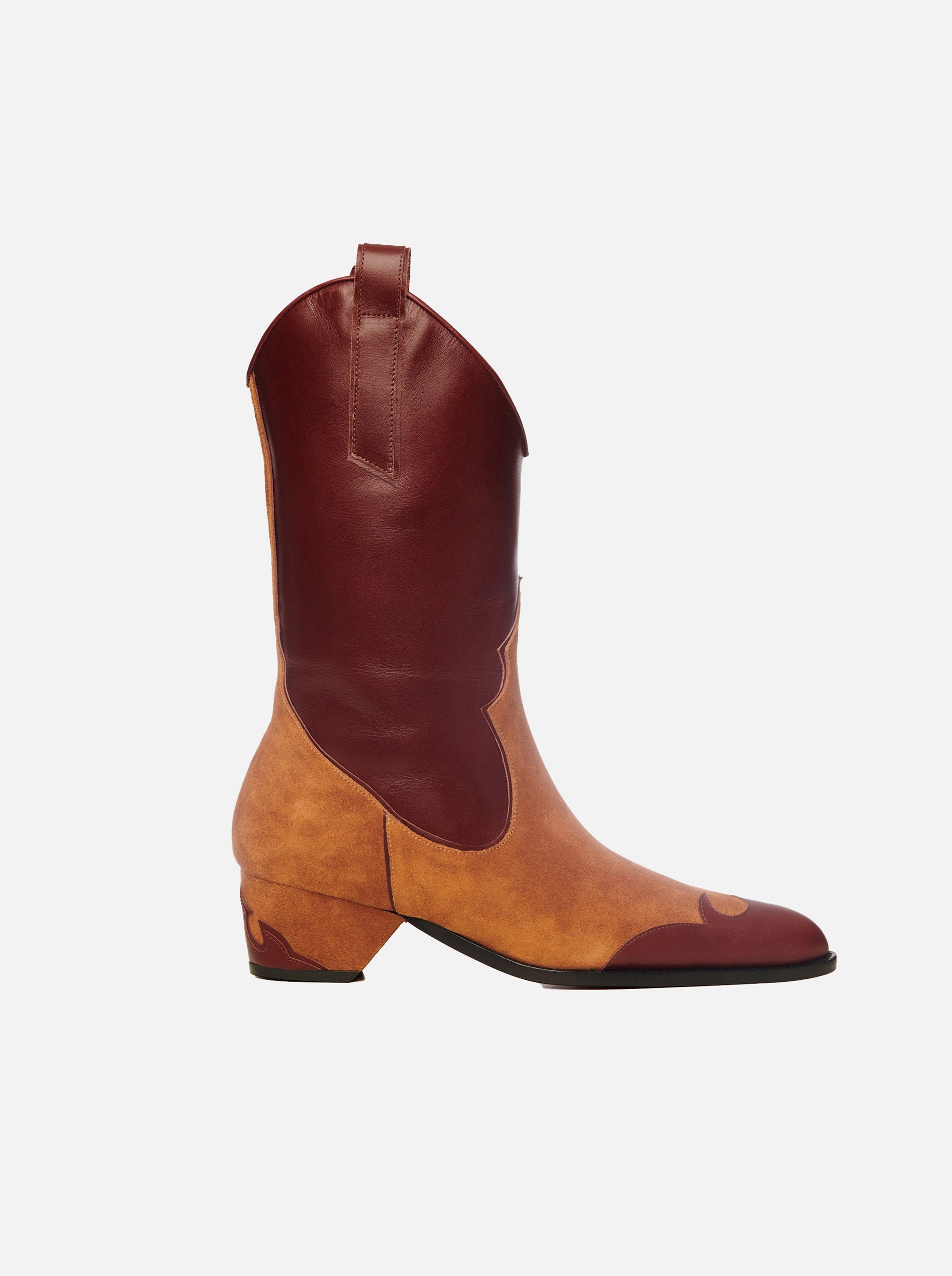 Deniz Boots Reddish Brown Soft & Chestnut Suede Side