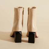 Chae Ankle Boots Ivory Soft Back