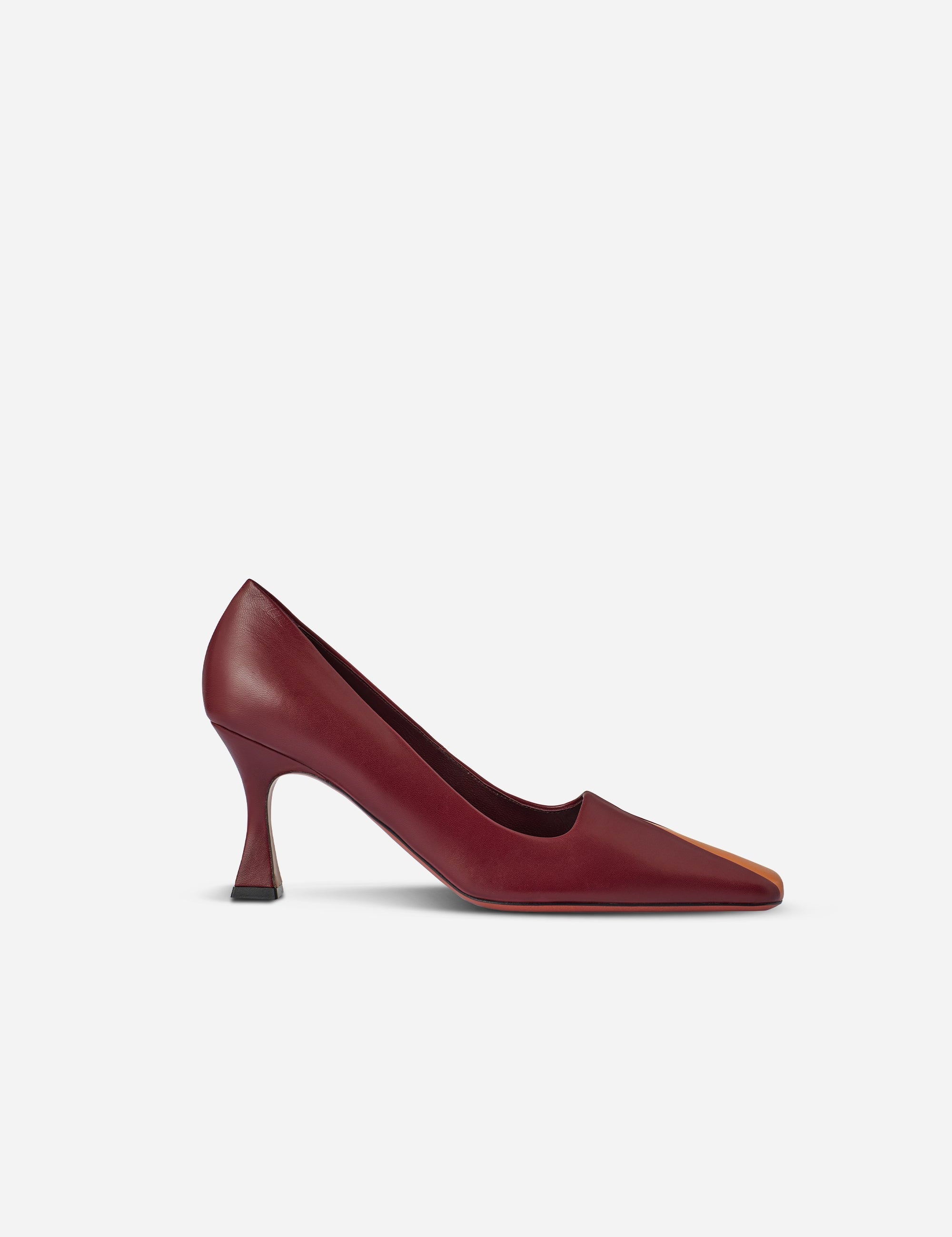 Duck Pumps Orange Camel & Marsala Side 