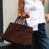 Le Cambon 40 Deep Brown Suede  on model