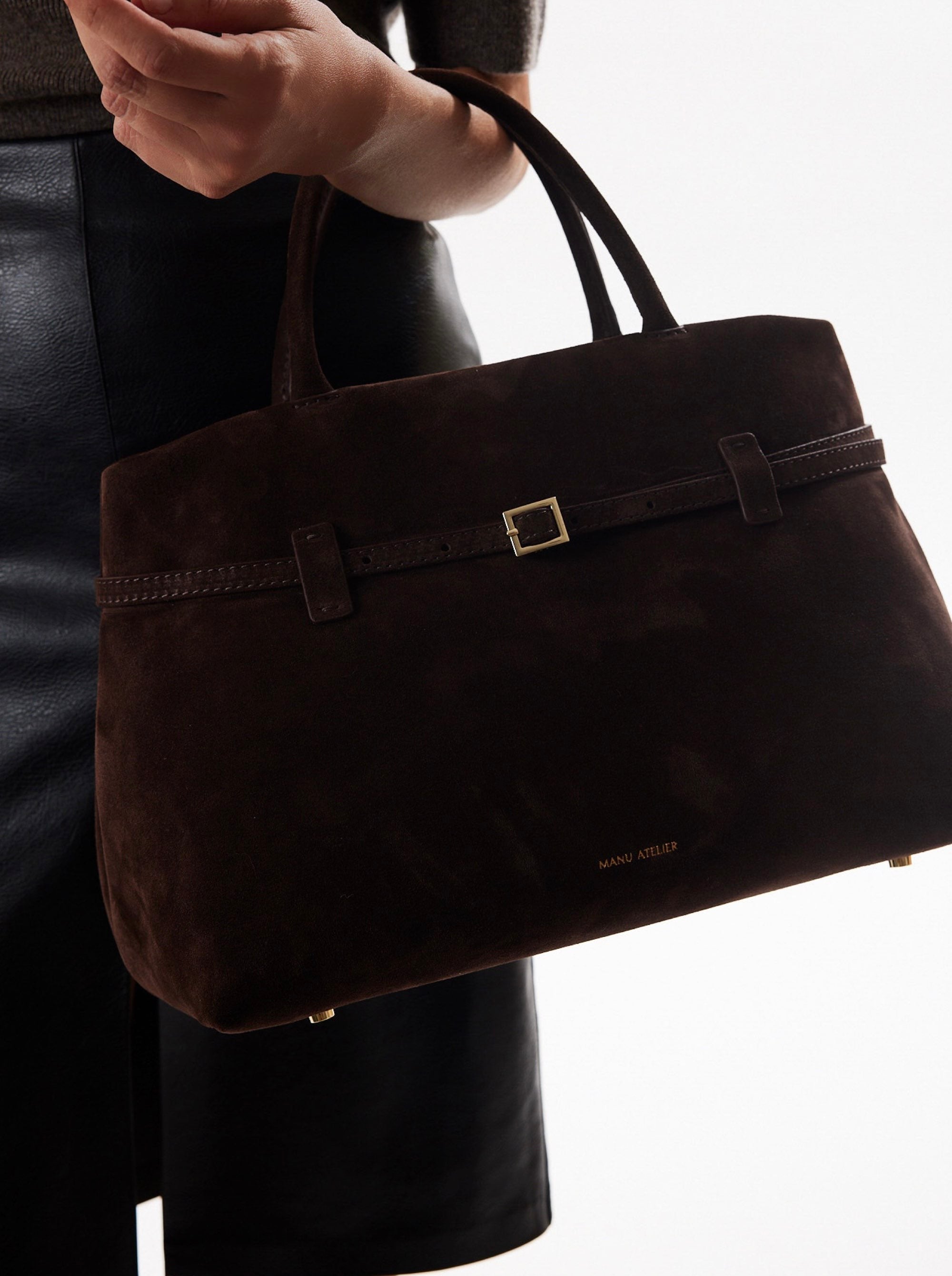 Le Cambon 35 Deep Brown Suede on Model
