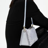 Mini Prism Stone Faux Fur with a model