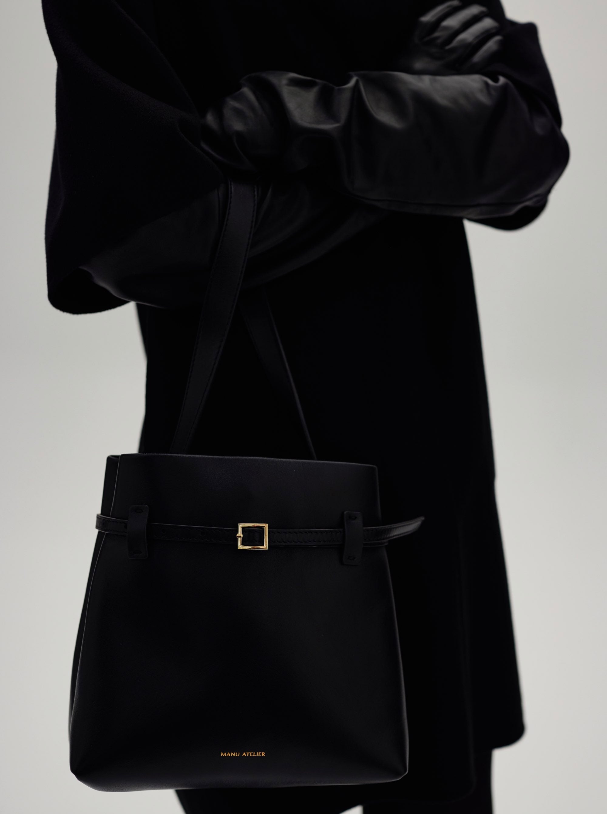 Mini Tote du Jour Black Soft on Model