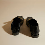 The Tap Loafers Black High Gloss Back