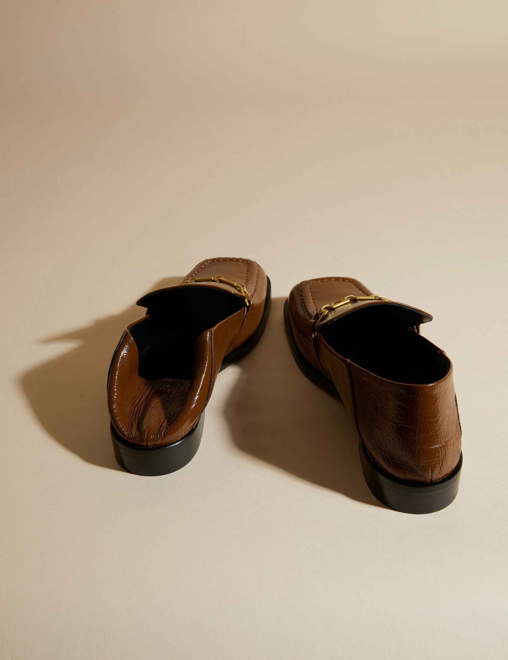 The Tap Loafers Mocha High Gloss Back