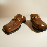 The Tap Loafers Mocha High Gloss Front