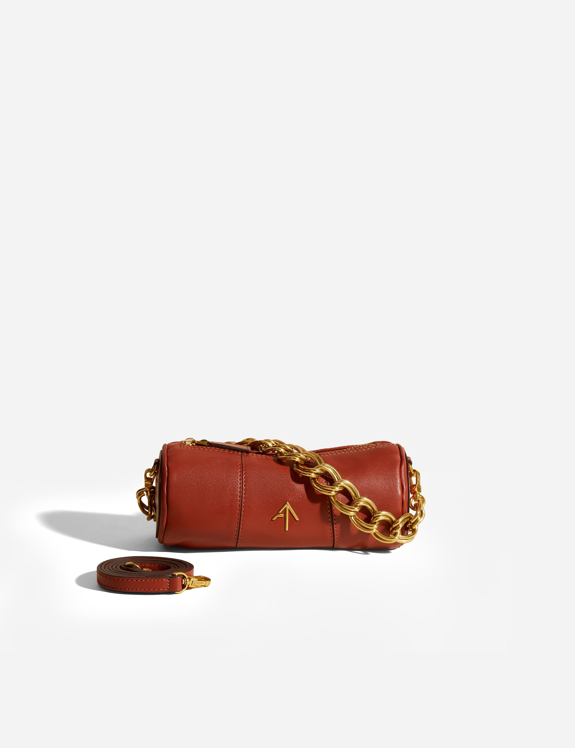 XX Mini Cylinder Soft Calf Leather Red bole Front