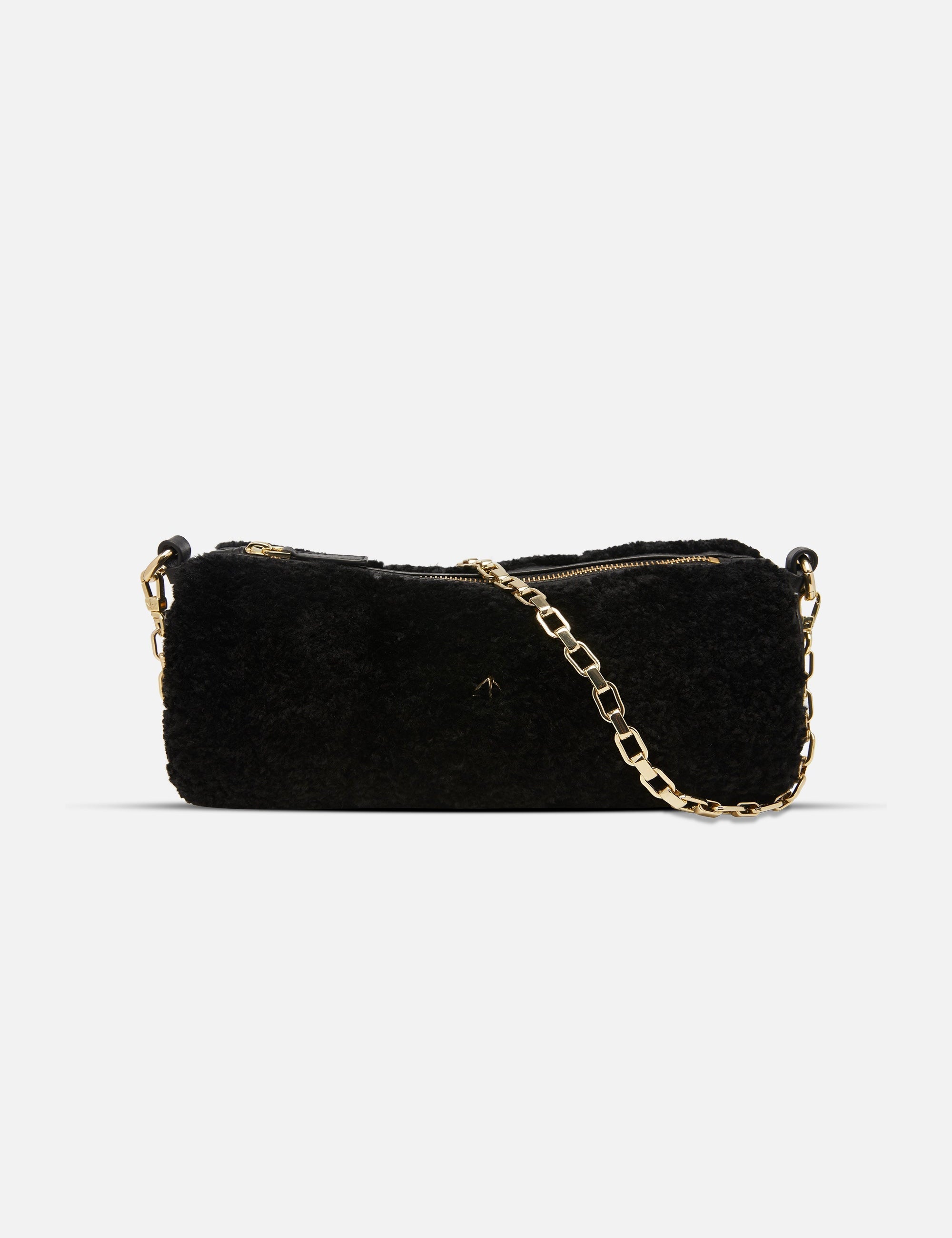 Cylinder Shearling Leather Black