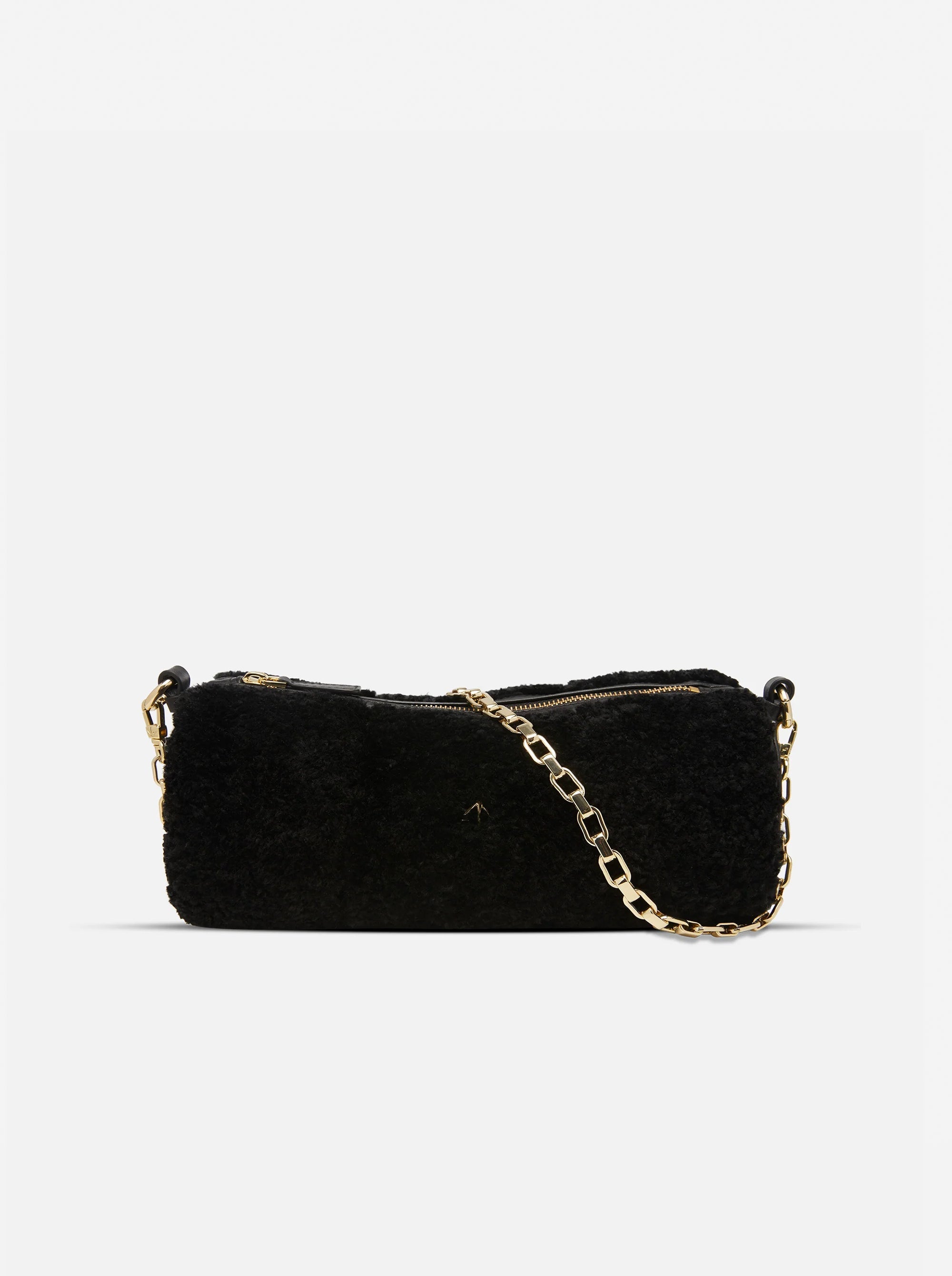Cylinder Shearling Leather Black