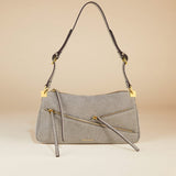 Three Zipped Gray Denim 