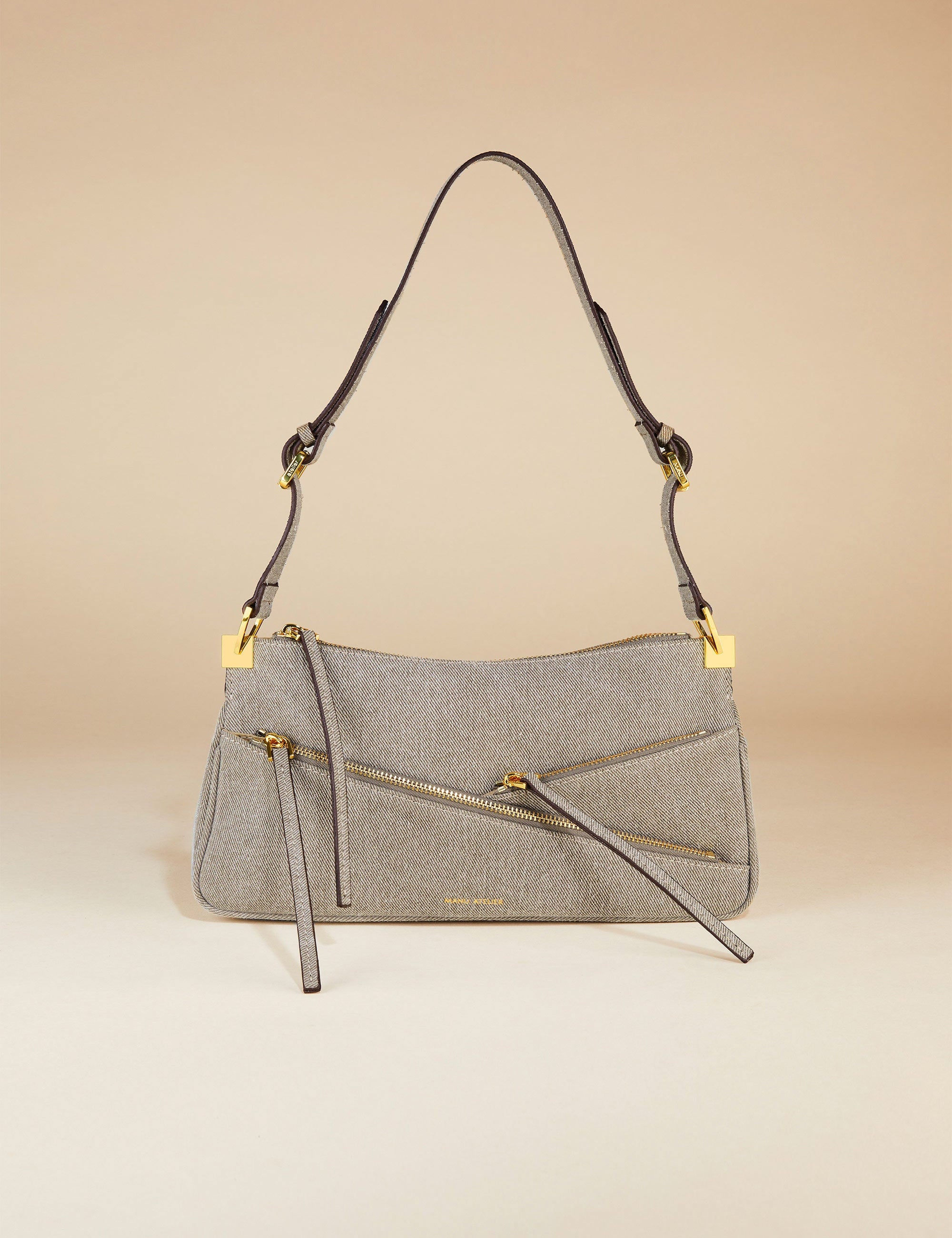 Three Zipped Gray Denim 