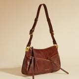 Three Zipped Brushed Leather Tobacco 2